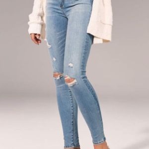 Abercrombie ankle high rise jeans